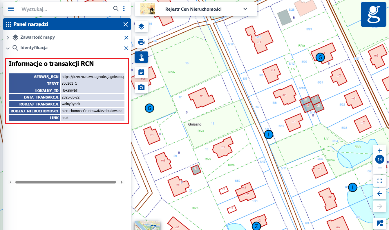 Rejestr cen nieruchomości Geoportal gov pl
