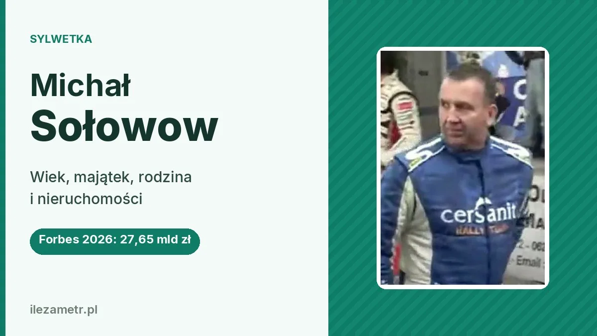 Michał Sołowow, najbogatszy Polak według Forbes 2026