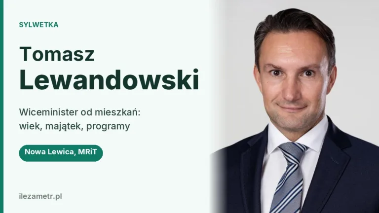 Tomasz Lewandowski, wiceminister od mieszkań: wiek, majątek i programy