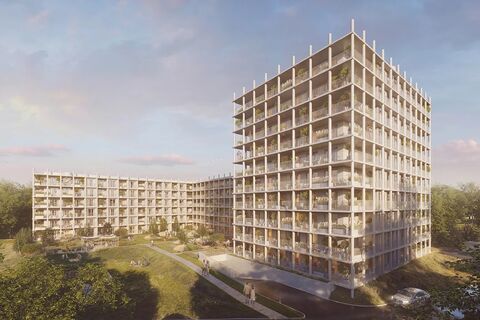 Koronki Apartamenty Korfantego etap I, Katowice, Wełnowiec-Józefowiec, wizualizacja Trust Investment